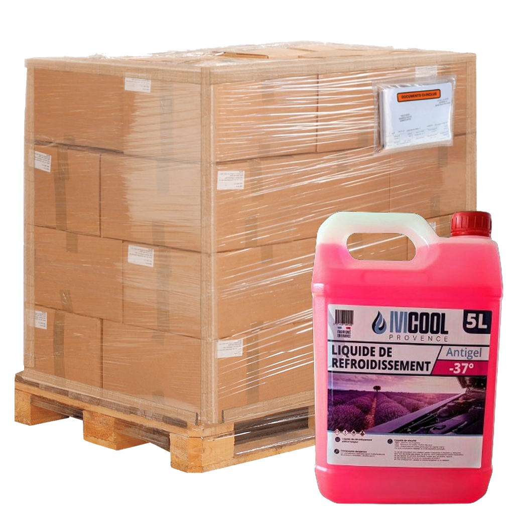 Liquide de Refroidissement Rose -37° Palette 144 Bidons de 5L (720L)